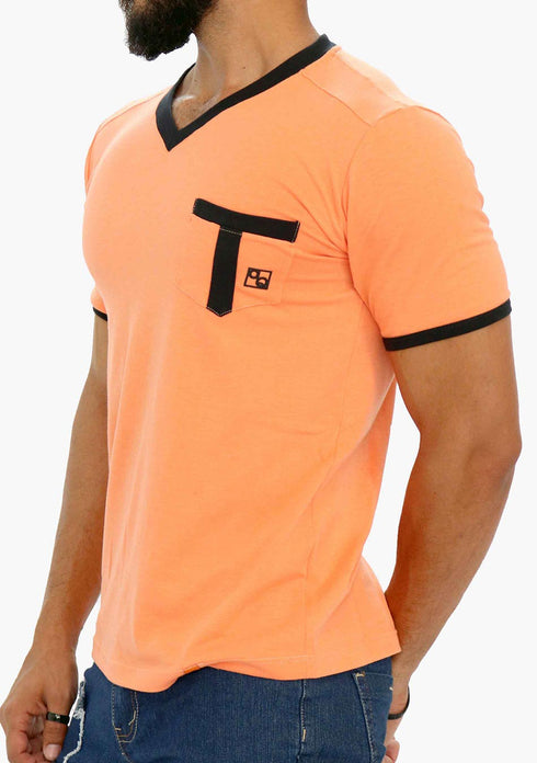 Men's AQ V-Neck Short Sleeve T-Shirt