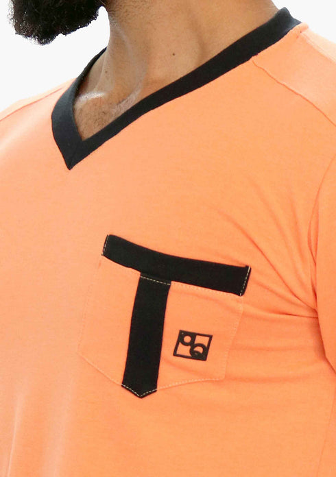 Men's AQ V-Neck Short Sleeve T-Shirt