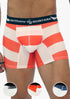 Men's AQ Hybrid Collection Boxer Long Briefs, Red & White Stripes – 3-Pack