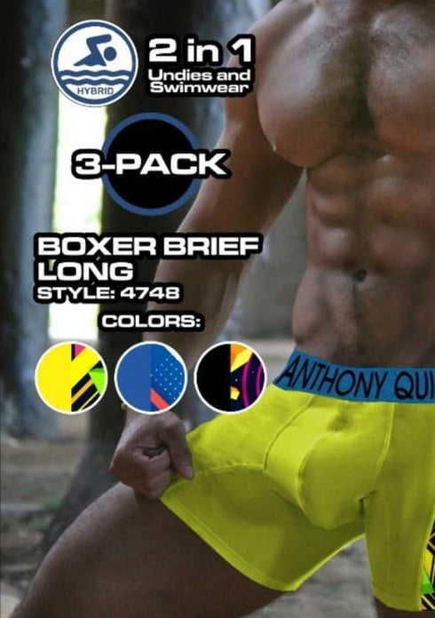 Men's AQ Hybrid Collection Boxer Long Briefs – 3-Pack
