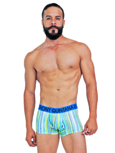 Men's AQ Trunk Men's Hybrid Collection Stripes Boxer Briefs Trunk-up Hot Pants – 3-Pack