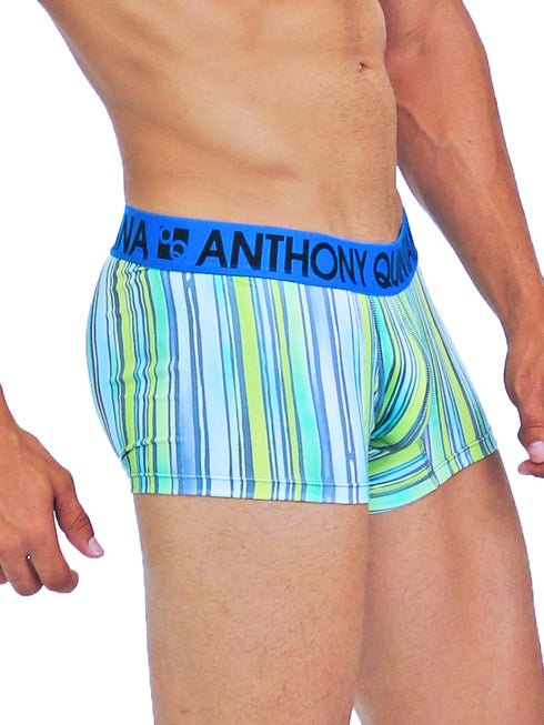 Men's AQ Trunk Men's Hybrid Collection Stripes Boxer Briefs Trunk-up Hot Pants – 3-Pack