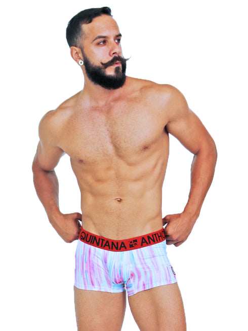 Men's AQ Trunk Men's Hybrid Collection Stripes Boxer Briefs Trunk-up Hot Pants – 3-Pack