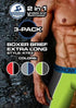 Men's AQ 3 Pack Hybrid Collection Extra Long Sporty Boxer Briefs – 3-Pack