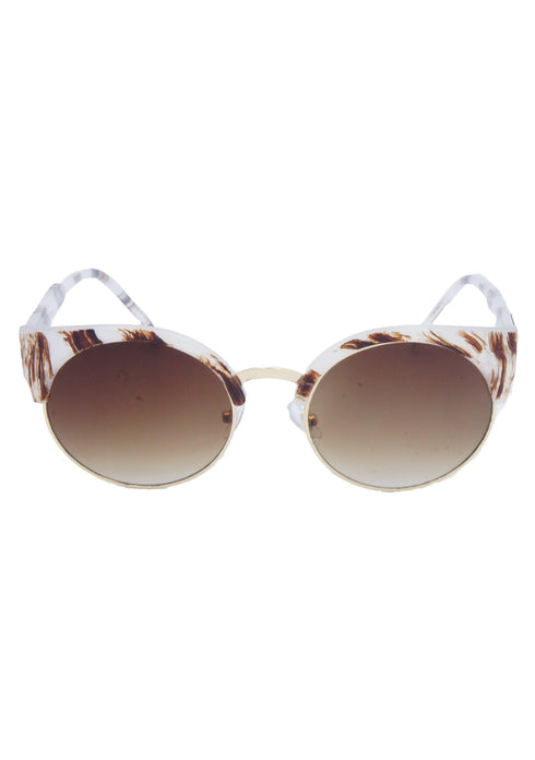 AQ Cat-Eye Unisex Retro Sunglasses - Almond