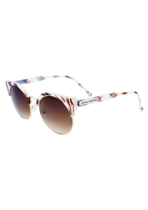 AQ Cat-Eye Unisex Retro Sunglasses - Almond