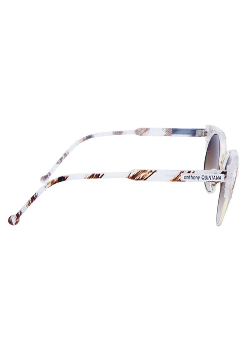 AQ Cat-Eye Unisex Retro Sunglasses - Almond