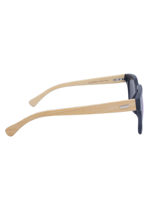 AQ Projection Earth Bamboo Sunglasses - Ocean Blue / Black / Bamboo