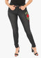Women's AQ Embroidered Skinny Fit DARK BLUE Stretch Jean "Broadway Avenue"