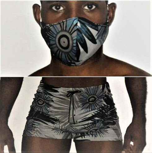 Men's AQ Sexy Swimwear Hot Pants and Mask Combo - (1x Swimwear and 1x Mask pack)