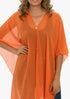 Women's Chiffon Kaftan Tunic - Joyful Orange "Fiji"