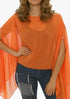 Women's Chiffon Kaftan Tunic - Joyful Orange "Fiji"