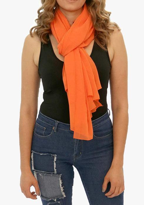 Women's Chiffon Kaftan Tunic - Joyful Orange "Fiji"