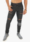 Men's AQ Ripped Skinny Fit Black Stretch Jean "Hamptons"