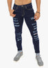 Men’s AQ Skinny Fit Ripped Stretch Jean "Harlem"