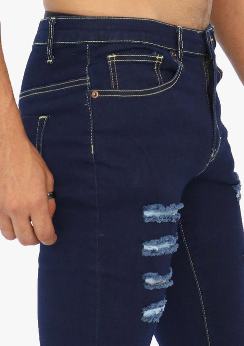 Men’s AQ Skinny Fit Ripped Stretch Jean "Harlem"