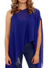 Women's Chiffon Kaftan Tunic - Deep Sea Blue "Hawaii"