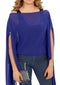Women's Chiffon Kaftan Tunic - Deep Sea Blue "Hawaii"