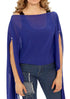 Women's Chiffon Kaftan Tunic - Deep Sea Blue "Hawaii"