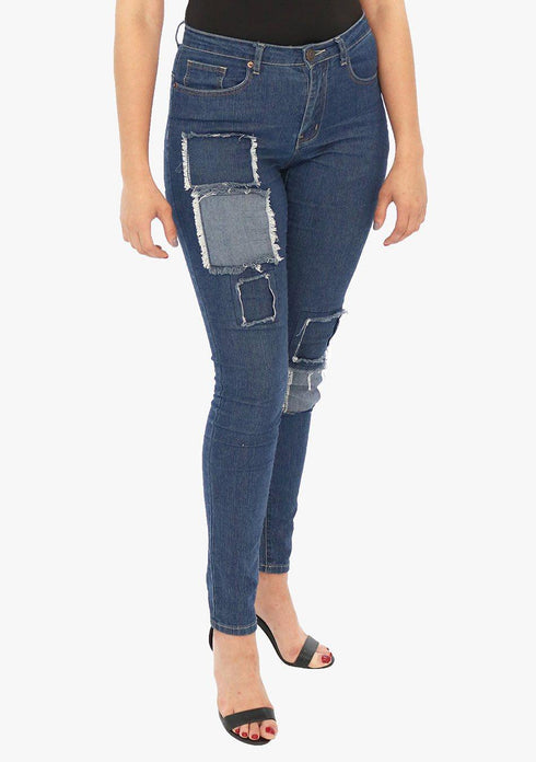 Women’s AQ Patched Skinny Fit Stretch Jean "Lexington Avenue"