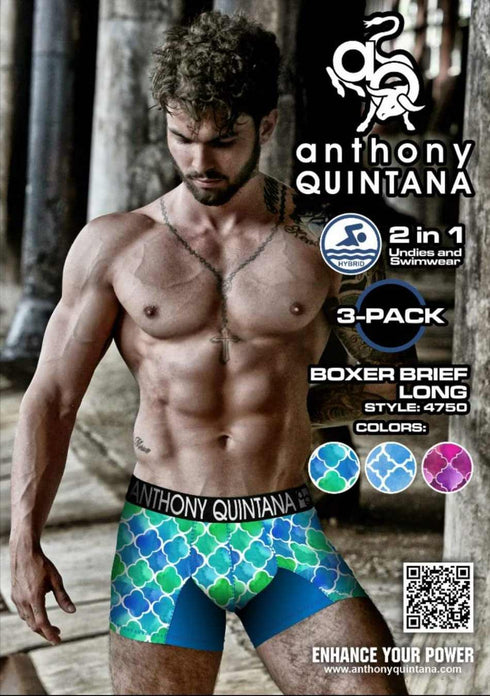 Men's AQ Hybrid Collection Boxer Briefs Marrueco – 3-Pack