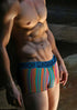 Men's AQ Trunk Men's Hybrid Collection Stripes Boxer Briefs Trunk-up Hot Pants – 3-Pack