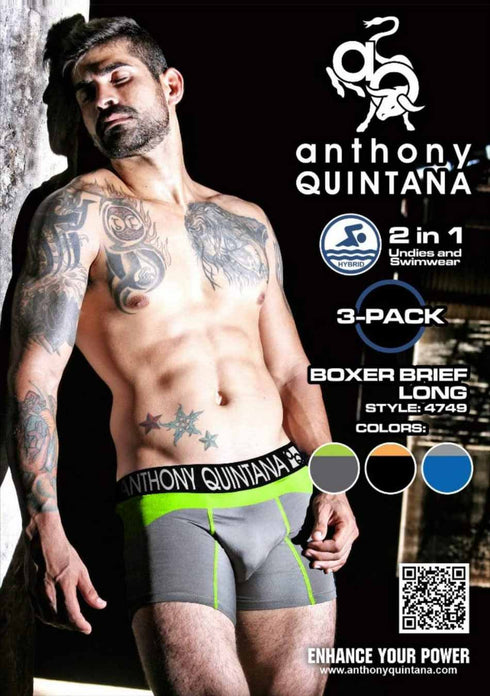 Men's AQ Hybrid Collection Surf Boxer Briefs, Classic – 3-Pack