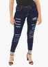Women's AQ Ripped Skinny Fit Stretch Jean "Park Avenue"