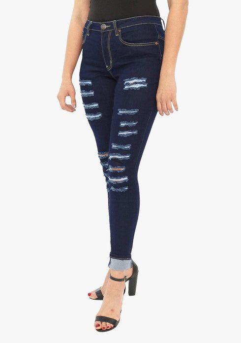 Women's AQ Ripped Skinny Fit Stretch Jean "Park Avenue"
