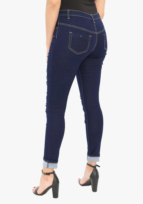 Women's AQ Ripped Skinny Fit Stretch Jean "Park Avenue"