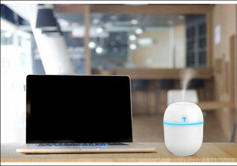 Humidifier with Led Light Lamp - White / Pink / Green