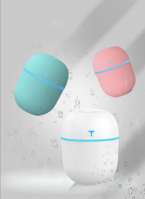 Humidifier with Led Light Lamp - White / Pink / Green