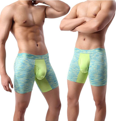 Men's 3 Pack  Hybrid Collection Pastel Colors Extra Long Sporty Boxer Briefs – 3-Pack