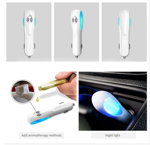 Fashion Car Oxigen Negative Ionizer Purification 3D White Be Safe, Be Fashion