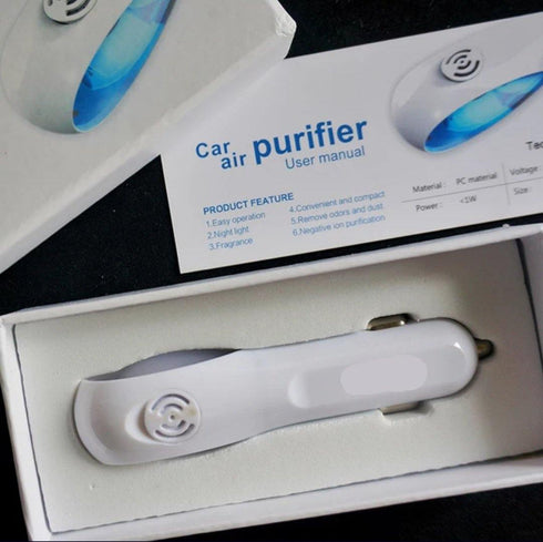 Fashion Car Oxigen Negative Ionizer Purification 3D White Be Safe, Be Fashion
