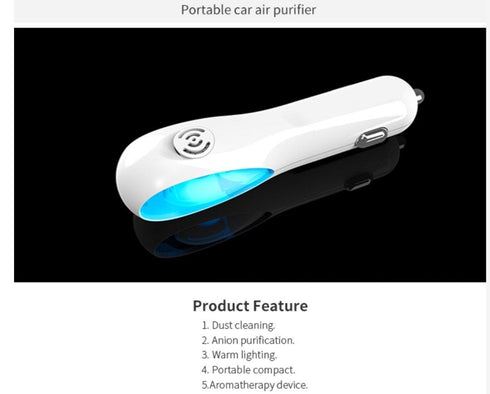 Fashion Car Oxigen Negative Ionizer Purification 3D White Be Safe, Be Fashion