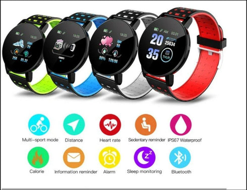 AQ Smart Watch & Health Tracker - Ocean Blue