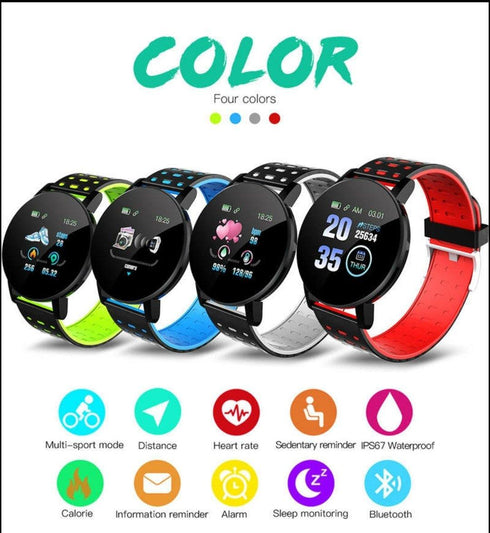 AQ Smart Watch & Health Tracker - Passion Red