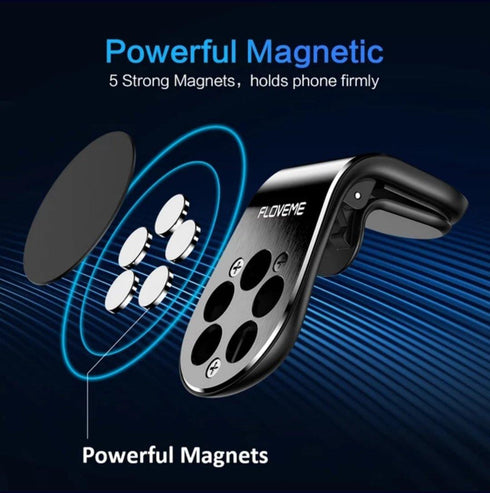 Magnetic Deluxe Mobile Car Holder - Black