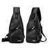 Men's 3D Fashion Shoulder Sling Back Pack - Black
