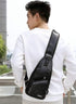 Men's 3D Fashion Shoulder Sling Back Pack - Black