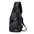 Men's 3D Fashion Shoulder Sling Back Pack - Black