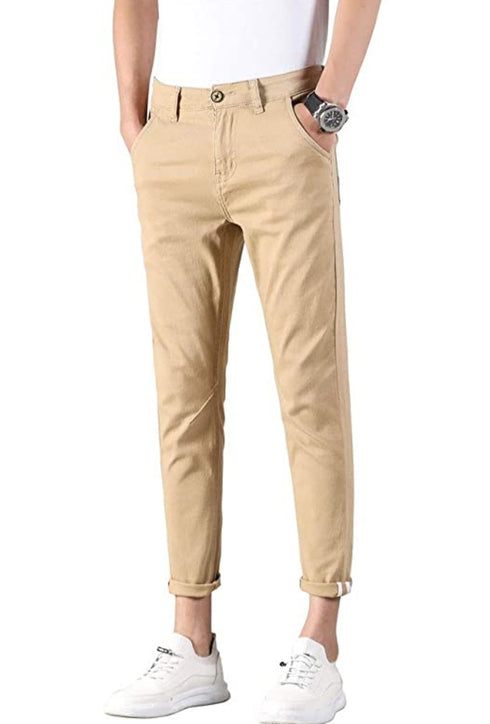 Men’s P&P Cropped Skinny Fit Stretch Chino Pants