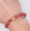 Mens Genuine Beaded Red Turquoise  Bracelets Lava Rock Stone Beads Aromateraphy