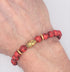 Mens Genuine Beaded Red Turquoise  Bracelets Lava Rock Stone Beads Aromateraphy