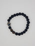 Mens Genuine Beaded  Black Lava Matte Stone  Bracelets Lava Rock Stone Beads Aromateraphy