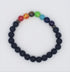 Mens Genuine Chakras Multicolor Beaded  Stone  Bracelets Lava Rock Stone Beads Aromateraphy