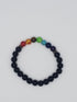 Mens Genuine Chakras Multicolor Beaded  Stone  Bracelets Lava Rock Stone Beads Aromateraphy