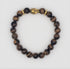 Mens Genuine Tiger Eye Beaded Bracelets Lava Rock Stone Beads Aromateraphy