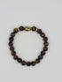 Mens Genuine Tiger Eye Beaded Bracelets Lava Rock Stone Beads Aromateraphy